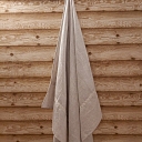 Linen towel with a folk pattern – natural and durable sauna textile
