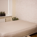 Linen fitted sheet 160x200 light brownish gray