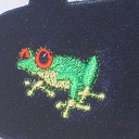 Embroidery with multi-colored threads