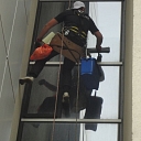 Glass wall washing at height