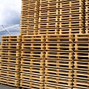 Different size wooden pallets