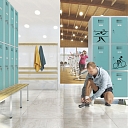 Metal wardrobe lockers