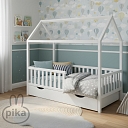 Mājas tipa gulta ar atvilktni