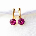 Gold-plated silver earrings.