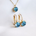 Gold-plated jewelry set.