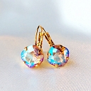 Earrings with crystals.