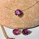 Earring Invisible Necklace Set.