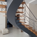 Metal stairs made of square tubes with powder coating