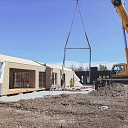 Assembly of a prefabricated house