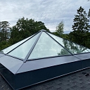 The roof of a private house