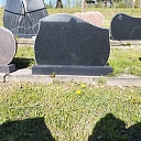 Black granite tombstone making