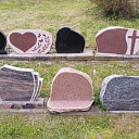 Granite tombstones