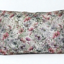 Pillowcase 50x70 knitwear, flowers on light linen