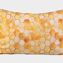 Spilvendrāna 50x70 trikotāža, medus šūnas, medus dzeltens