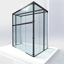 Glazed metal structure for a modern building