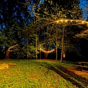 Glamping in the evening