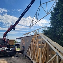 Wooden truss assembly process