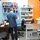 Veterinarian in the office