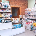 Veterinary pharmacy with animal food and care products