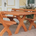 Table and benches