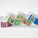 Tyvek wristbands with QR code