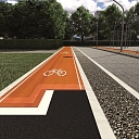 Cycle path coating