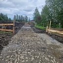 Temporary pedestrian path