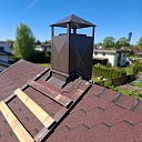 Non-standard tin construction for a chimney