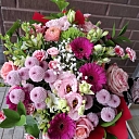 Pink flower bouquet for the holiday