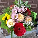 Colorful flower bouquet with gerberas