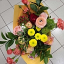 Seasonal flower bouquet for a gift