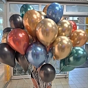Metallic helium balloon bouquet