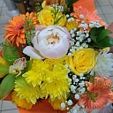 Colorful seasonal flower bouquet