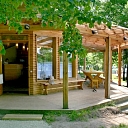 Tourist complex on Cieceres lake shore!