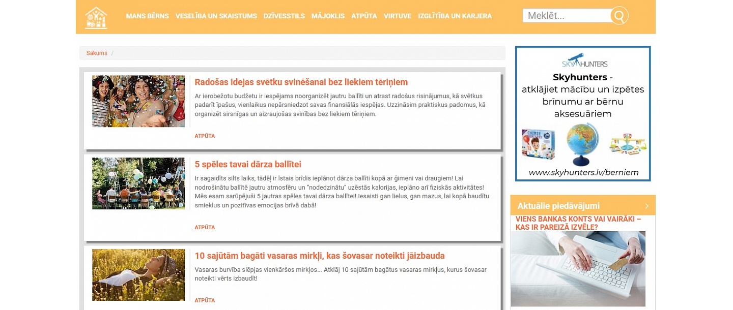 еженедельная тема visaigimenei.lv