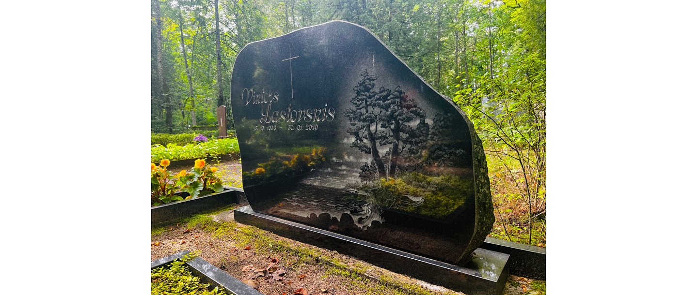 engraving in cemetery