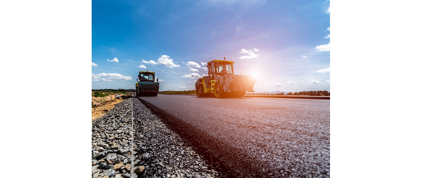 Asphalt-paving works