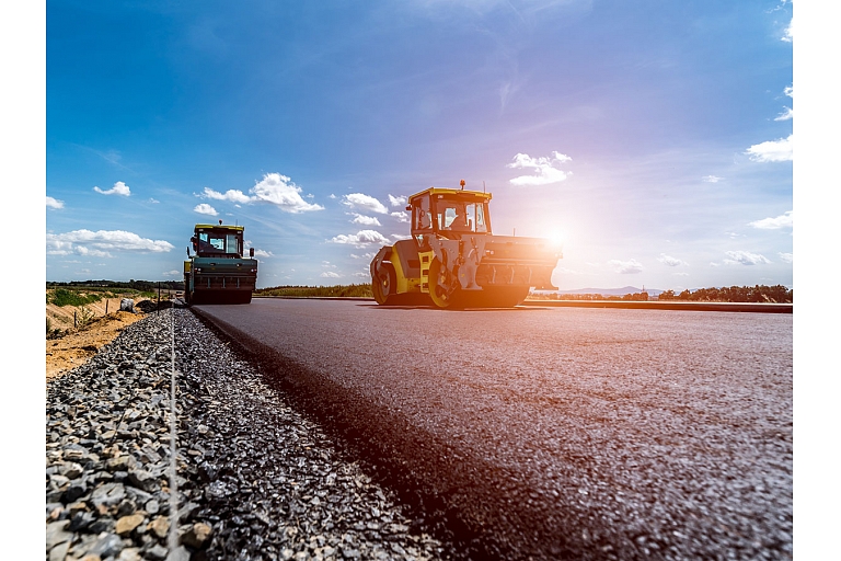 Asphalt-paving works