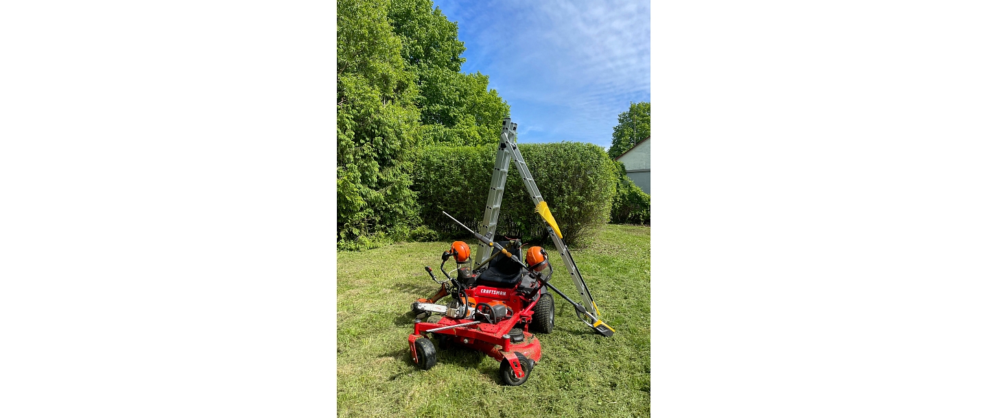 Mowing the grass in Kurzeme