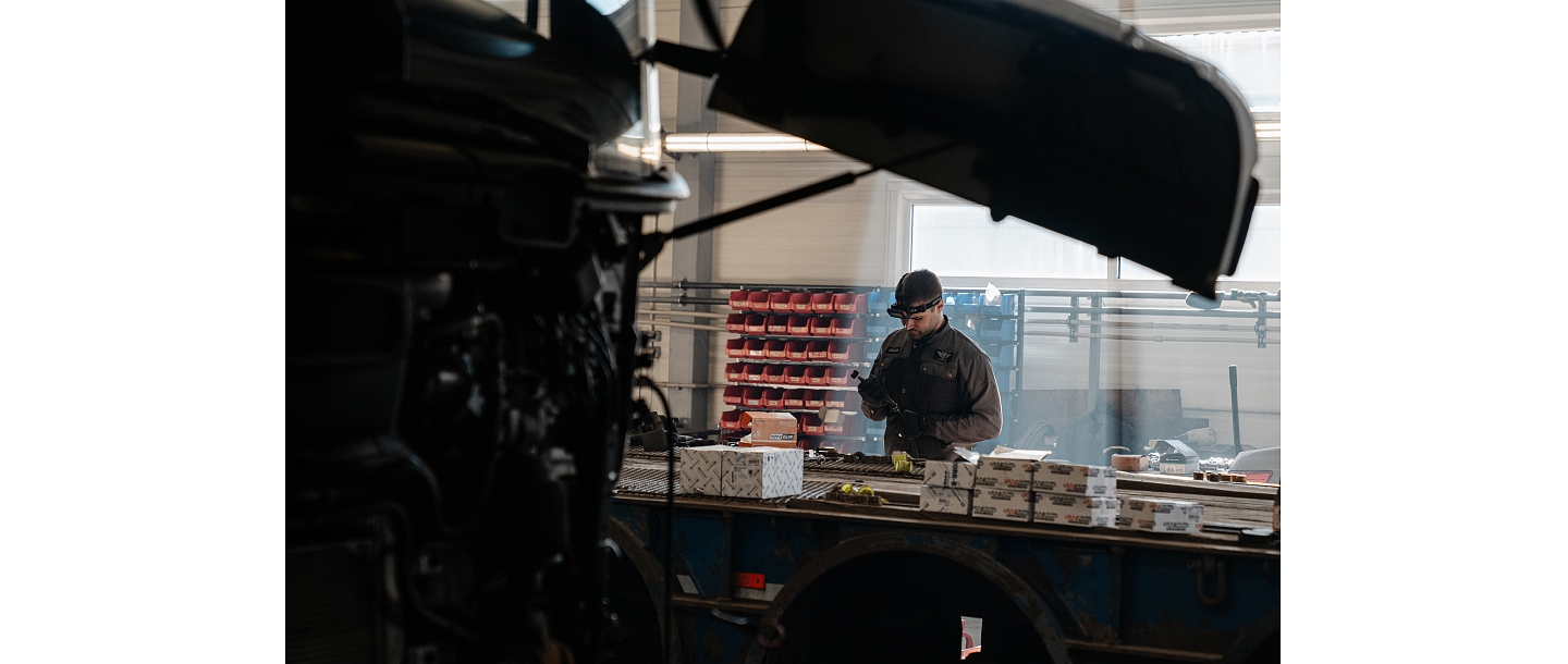 Preparing a truck for technical inspection