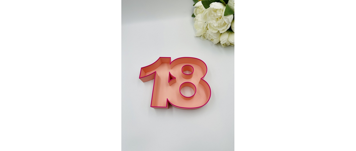 3D printed numbers