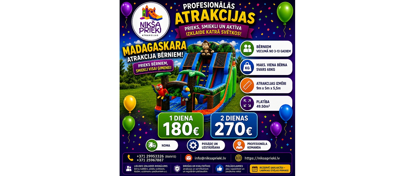 Atrakcija bērniem Madagaskara