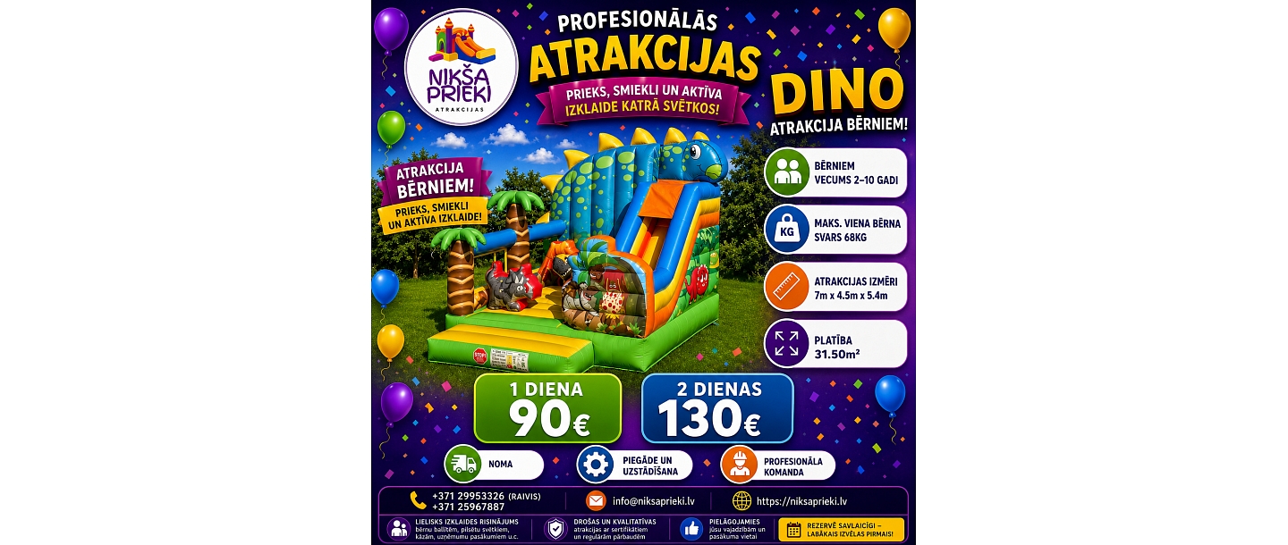 Atrakcija bērniem Dino