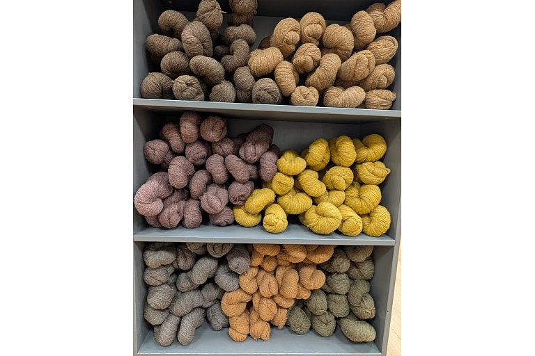 Yarns with natural dyes