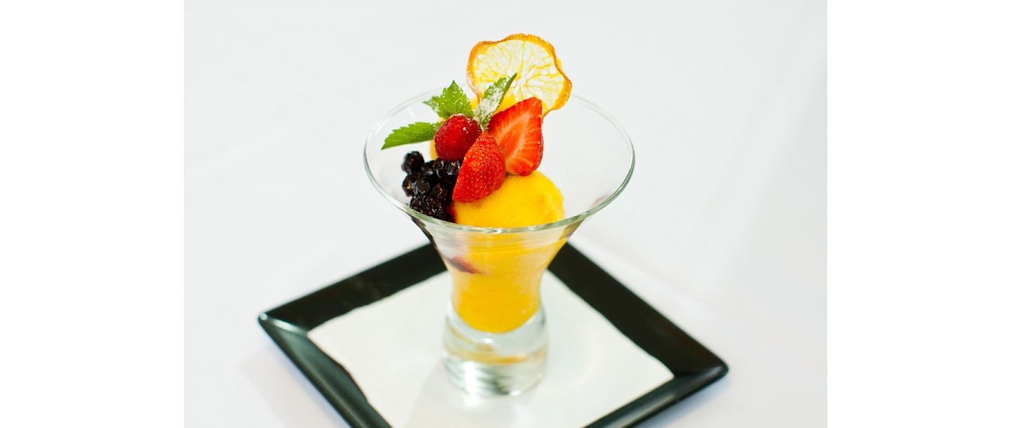 Passion fruit sorbet