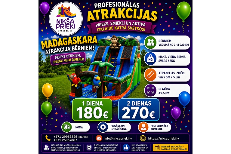 Atrakcija bērniem Madagaskara