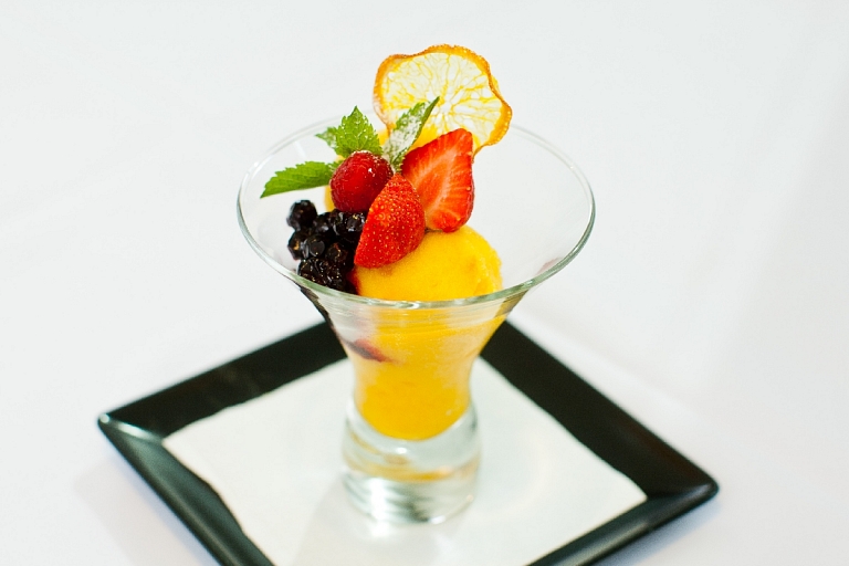 Passion fruit sorbet