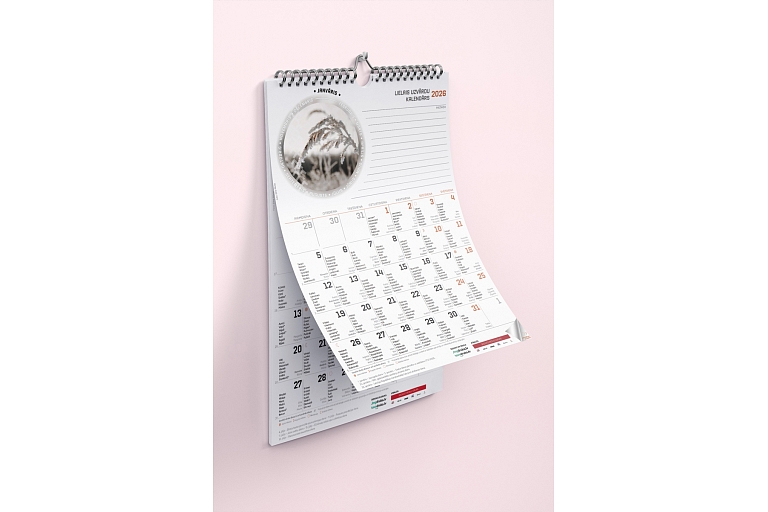 Wall calendar with extension