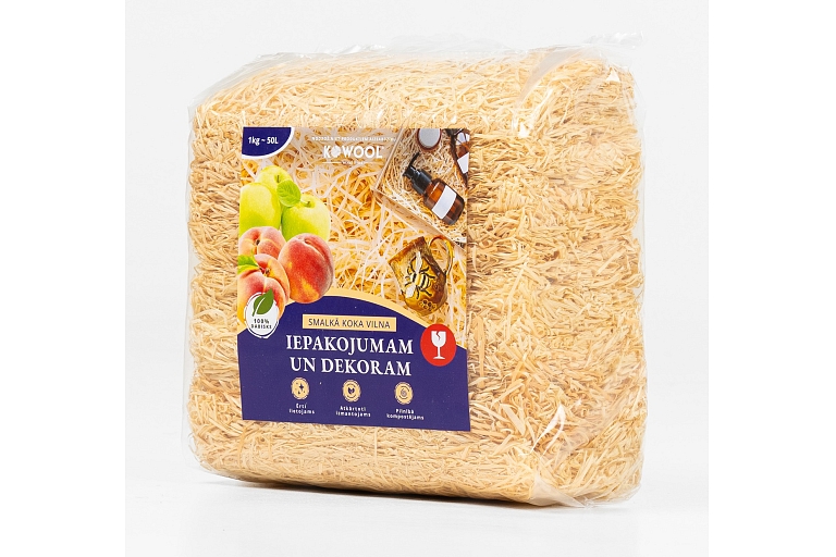 Древесная шерсть для упаковки и декорирования