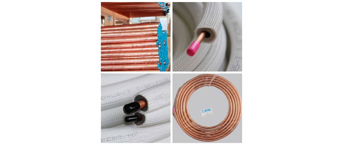 Жесткий, мягкие, изолированный 20M, 50M и двойные медные трубы для кондиционеров, холодильное оборудование и тепловые насосы